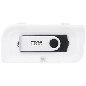 8Gb Swivel USB in Leaf Case