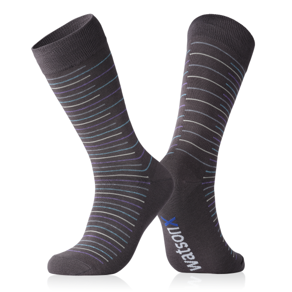 watsonx Charcoal stripe socks