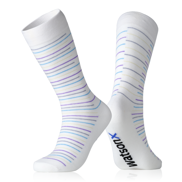 watsonx White stripe socks